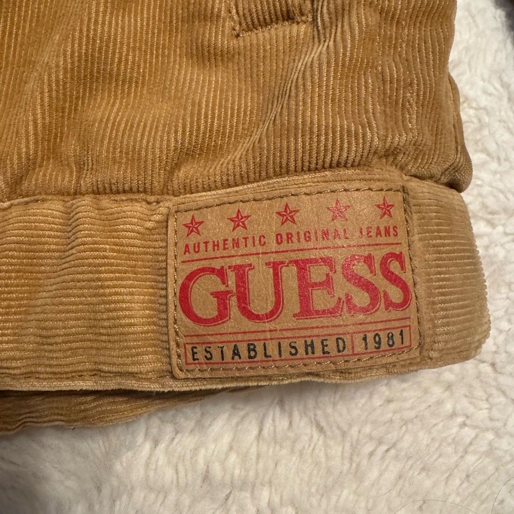 Guess Tan Corduroy Jacket with Sherpa/Faux Fur - Picture 6 of 7